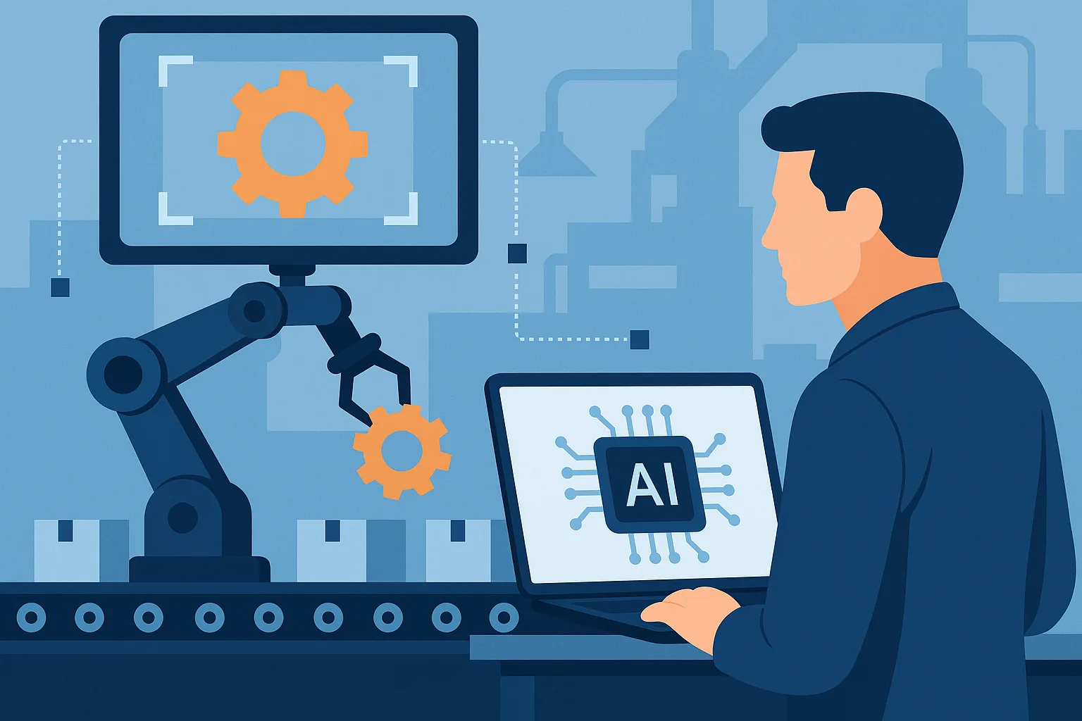 Computer vision in manufacturing: AI-driven quality inspection on a production line in 2026.